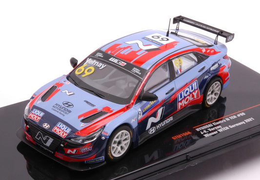 Ixo Model - HYUNDAI ELANTRA N TCR N.69 LIQUI MOLY WTCR DEUTSCHLAND 2021 VERNAY 1:43 - Cod. GTM156A