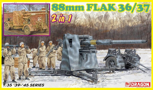 Dragon - 88mm FLAK 36/37 2 IN 1 KIT 1:35 - Cod. D6923