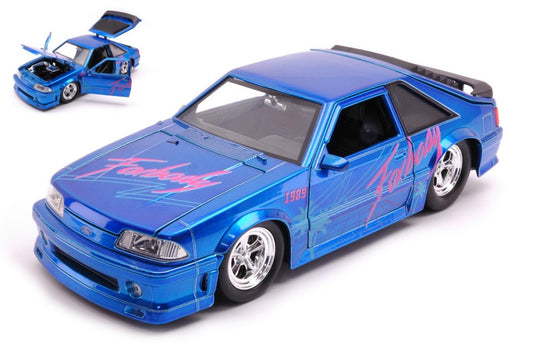Jada Toys - FORD MUSTANG GT "I LOVE THE 80s" CANDY BLUE 1:24 - Cod. JADA31379