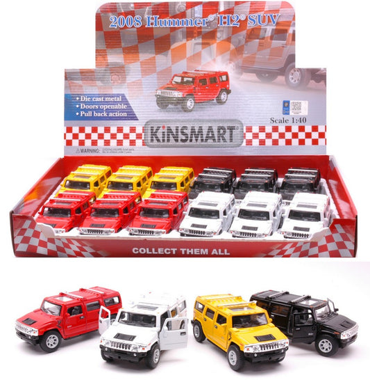 Kinsmart - HUMMER H2 SUV 2008 COL.ASS.cm 12 1:40 - Cod. KT776