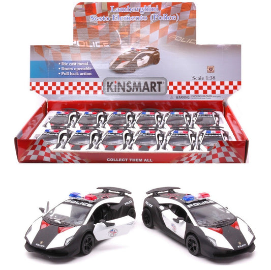 Kinsmart - LAMBORGHINI SESTO ELEMENTO POLICE cm 12 1:38 - Cod. KT89176
