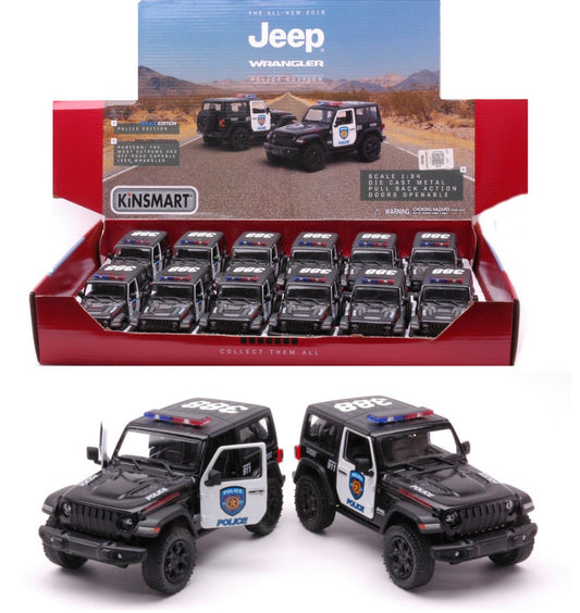 Kinsmart - JEEP WRANGLER 2018 POLICE cm 12 (5412DP) 1:34 - Cod. KT89395