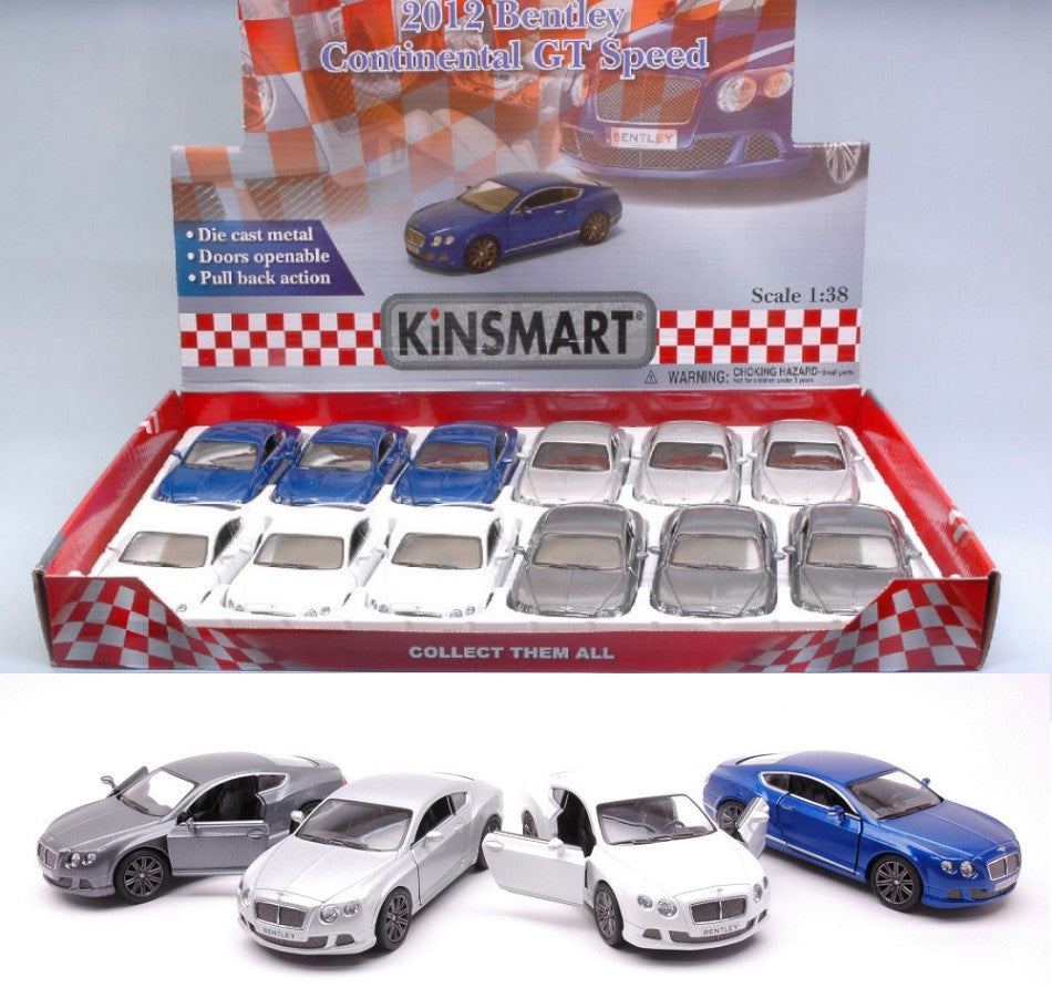 Kinsmart - BENTLEY CONTINENTAL GT SPEED 2012 COL.ASS.cm 12 1:38 - Cod. KT5369D