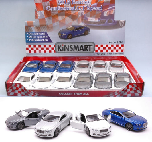 Kinsmart - BENTLEY CONTINENTAL GT SPEED 2012 COL.ASS.cm 12 1:38 - Cod. KT5369D