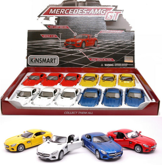 Kinsmart - MERCEDES AMG GT cm 12 COL.ASS.1:36 - Cod. KT5388D