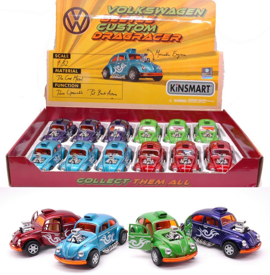 Kinsmart - VW BEETLE CUSTOM DRAGRACER 1967 COL.ASS.1:32 - Cod. KT5405D