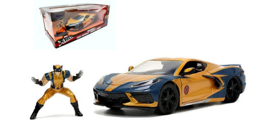 Jada Toys - CHEVROLET CORVETTE "MARVEL X-MEN" YELLOW/BLUE 1:24 - Cod. JADA33354