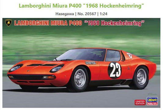 Hasegawa - LAMBORGHINI MIURA P400 N.23 HOCKENHEIMRING 1968 KIT 1:24 - Cod. HA20567