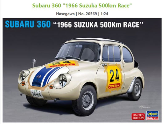 Hasegawa - SUBARU 360 N.24 500 KM SUZUKA 1966 KIT 1:24 - Cod. HA20569