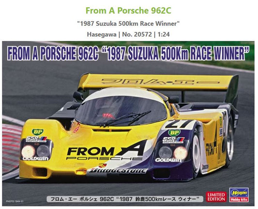 Hasegawa - PORSCHE 962C N.27 WINNER 500 KM SUZUKA 1987 KIT 1:24 - Cod. HA20572
