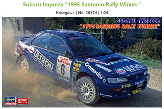 Hasegawa - SUBARU IMPREZA N.6 WINNER SANREMO RALLY 1995 KIT 1:24 - Cod. HA20574