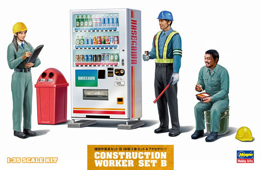 Hasegawa - CONSTRUCTION WORKER SET B KIT 1:35 - Cod. HA66006