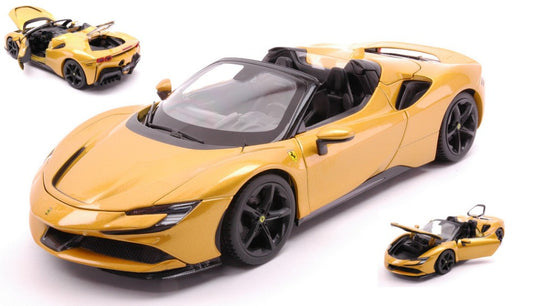 Burago - FERRARI SF90 STRADALE HYBRID SPIDER 2020 MET.GOLD 1:18 - Cod. BU16016Y