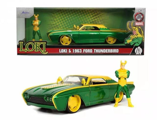 Jada Toys - FORD THUNDERBIRD 1963 MARVEL LOKI 1:24 - Cod. JADA253225026
