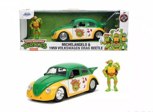 Jada Toys - VW DRAG BEETLE 1959 "TURTLES" 1:24 - Cod. JADA253285002