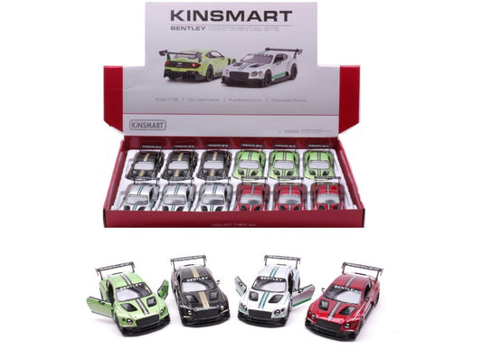 Kinsmart - BENTLEY CONTINENTAL GT3 2019 COL.ASS. cm 12,5 1:38 - Cod. KT5417D