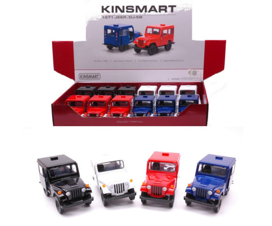 Kinsmart - JEEP DJ-5B COL.ASS cm 12 - Cod. KT5433D