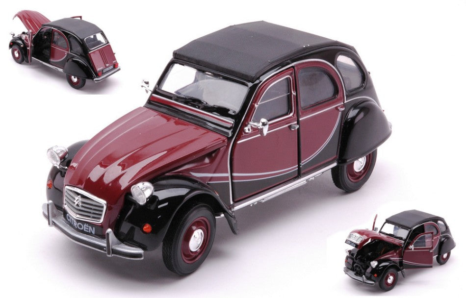 Welly - CITROEN 2 CV CHARLESTON 1980 AMARANT/BLACK 1:24 - Cod. WE4009AM