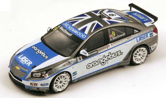 Spark Model - CHEVROLET CRUZE 1.6T N.9 WTCC 2013 A.MAC DOWALL 1:43 - Cod. S2451