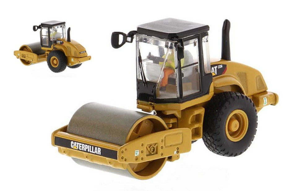 Diecast Master - CAT CS-56 SMOOTH DRUM SOIL COMPACTOR 1:87 - Cod. DM85246