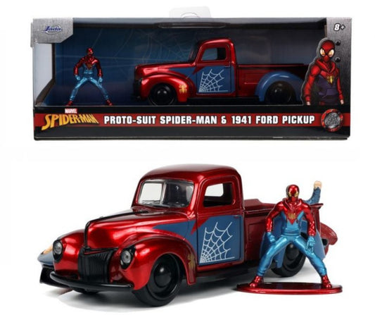 Jada Toys - FORD PICK UP 1941 MARVEL SPIDER MAN RED/BLUE 1:32 - Cod. JADA253223016
