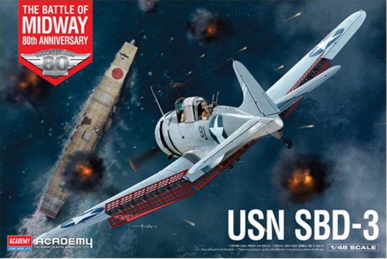 Academy - USN SBD-3 BATTLE OF MIDWAY KIT 1:48 - Cod. ACD12345