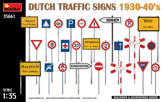 Miniart - DUTCH TRAFFIC SIGNS 1930-40s KIT 1:35 - Cod. MIN35661