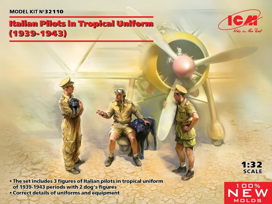 Icm - ITALIANS PILOTS IN TROPICAL UNIFORM (1939-1943) KIT 1:32 - Cod. ICM32110