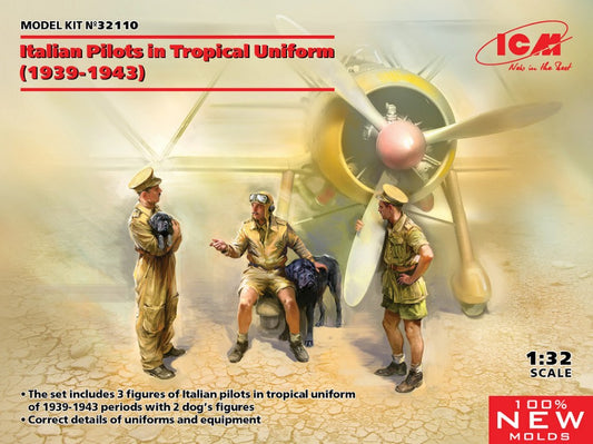 Icm - ITALIANS PILOTS IN TROPICAL UNIFORM (1939-1943) KIT 1:32 - Cod. ICM32110