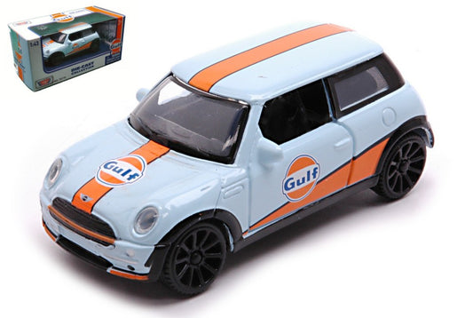 Motormax - MINI COOPER WITH GULF LIVERY LIGHT BLUE/ORANGE 1:43 - Cod. MTM79776