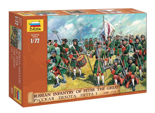 Zvezda - RUSSIAN INFANTRY OF PETER I KIT 1:72 - Cod. Z8049