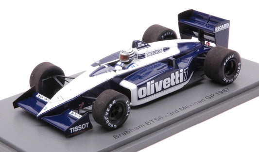 Spark Model - BRABHAM BT56 RICCARDO PATRESE 1987 N.7 3rd MEXICAN GP 1:43 - Cod. S7106
