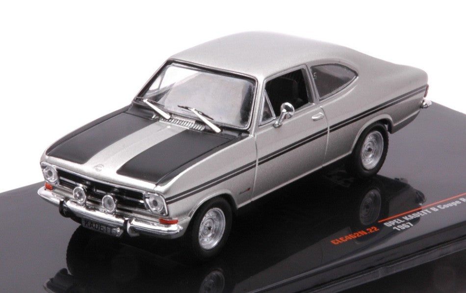 Ixo Model - OPEL KADETT B COUPE RALLY 1966 SILVER 1:43 - Cod. CLC462
