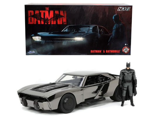 Jada Toys - BATMOBILE "THE BATMAN" 2022 BLACK/CHROME W/FIGURE 1:24 - Cod. JADA15012