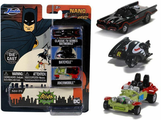 Jada Toys - BATMAN 3-PACK NANO CARS mm 30 BLISTER - Cod. JADA11001