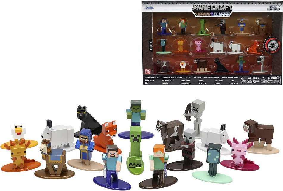 Jada Toys - "MINECRAFT" METAL NANO FIGURES 18 PACK ASSORTMENT WAVE 8 - Cod. JADA65008