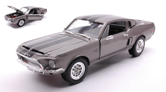 Lucky Die Cast - SHELBY MUSTANG GT-500KR TUNGSTEN GREY WITH BLACK STRIPES 1:18 - Cod. LDC92168GY