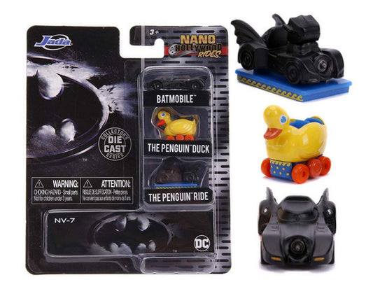 Jada Toys - BATMAN RETURNS 3 CARS mm 30 BLISTER NANO HOLLYWOOD RIDES - Cod. JADA11000