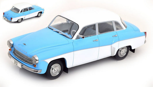 Modelcargroup - WARTBURG 312 LIGHT BLUE/WHITE 1:18 - Cod. MCG18300