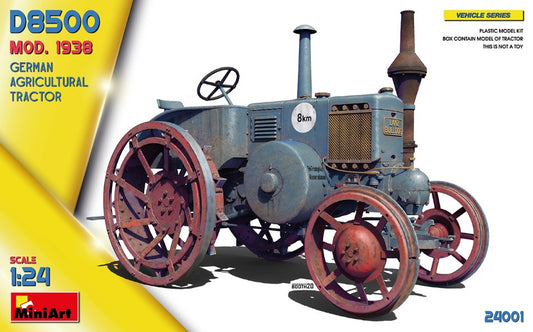 Miniart - GERMAN AGRICULTURAL TRACTOR D8500 MOD.1938 KIT 1:24 - Cod. MIN24001
