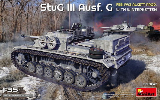 Miniart - STUG III AUSF. G FEB.1943 ALKETT PROD.WITH WINTERKETTEN KIT 1:35 - Cod. MIN35362