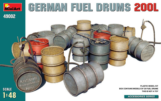 Miniart - GERMAN FUEL DRUMS 200 Lt KIT 1:48 - Cod. MIN49002