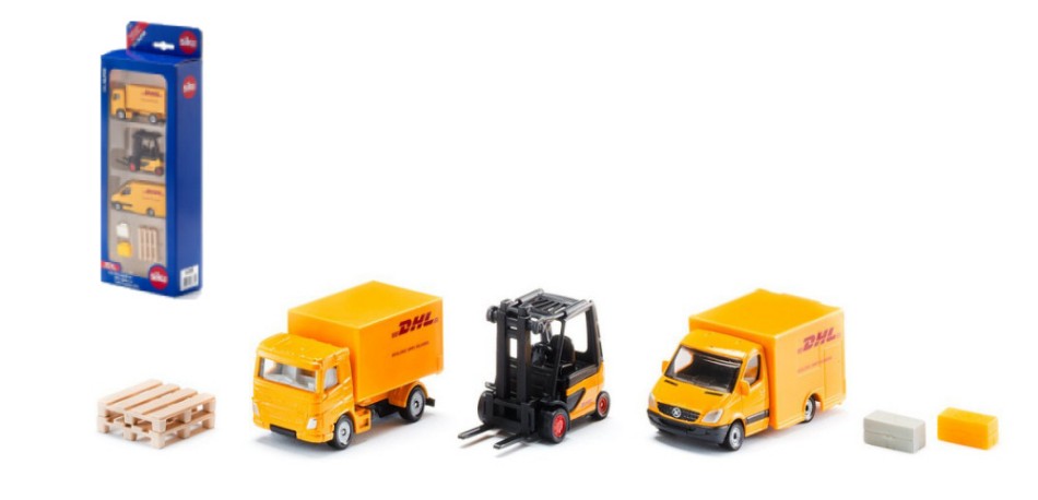 Siku - MEZZI CORRIERE DHL PLAYSET mm 296x110x48 - Cod. SK6335