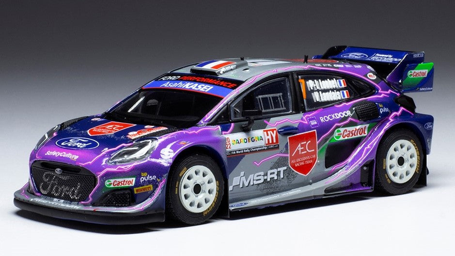 Ixo Model - FORD PUMA RALLY1 N.7 RALLY SARDEGNA 2022 LOUBET/LANDAIS 1:43 - Cod. RAM854
