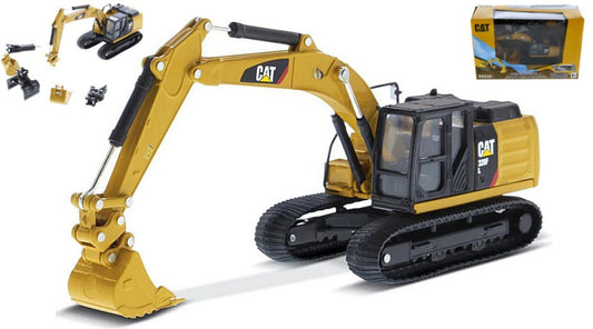 Diecast Master - CAT 320F L HYDRAULIC EXCAVATOR WITH 5 NEW WORK TOOLS 1:64 - Cod. DM85636