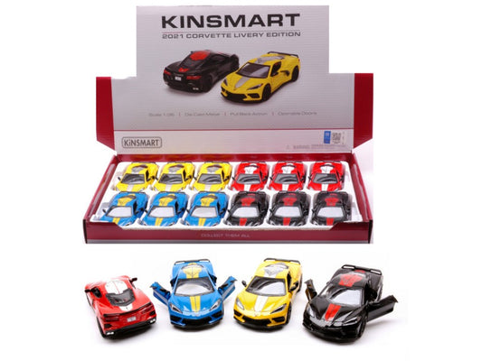 Kinsmart - CORVETTE LIVERY EDITION 2021 COL.ASS. cm 12 - Cod. KT89651