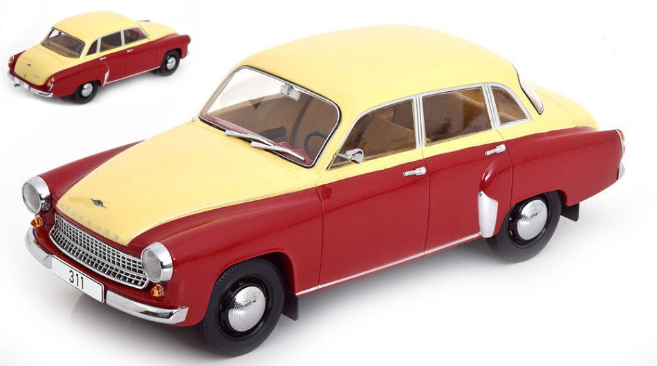 Modelcargroup - WARTBURG 311 1959 DARK RED/BEIGE 1:18 - Cod. MCG18299