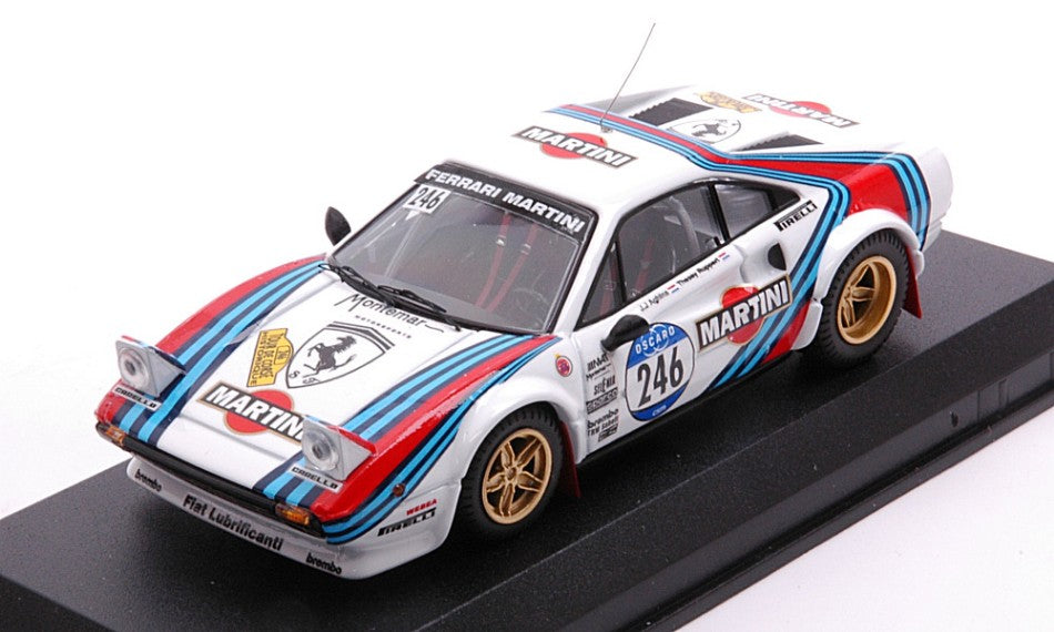 Best Model - FERRARI 308 GTB N.246 TOUR DE CORSE HISTORIQUE 2012 AGHINA-RUPERT 1:43 - Cod. BT9834