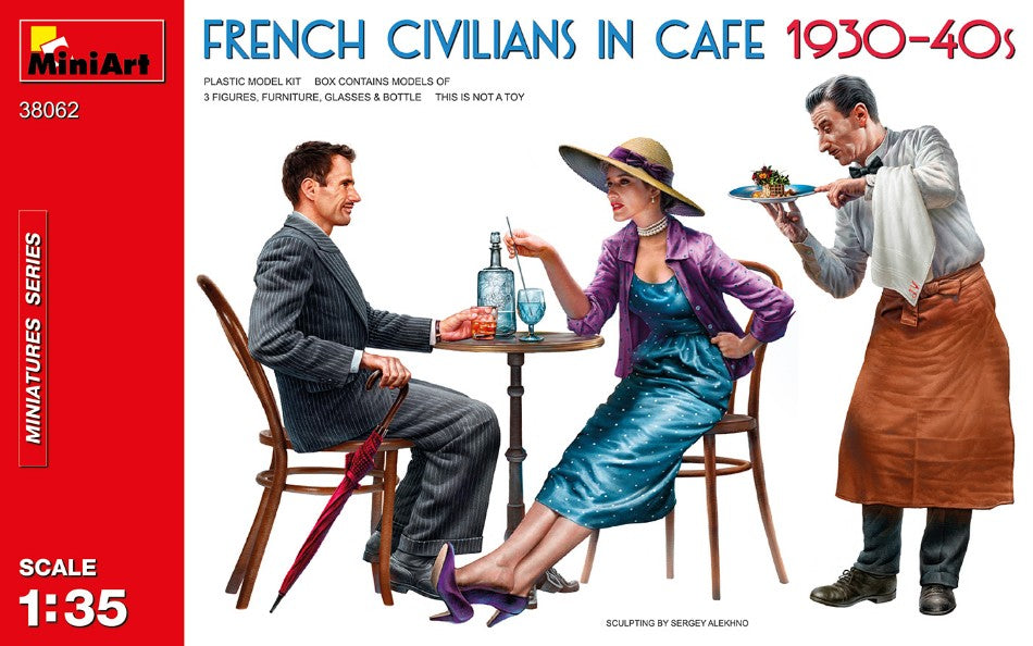 Miniart - FRENCH CIVILIANS IN CAFE 1930-40s KIT 1:35 - Cod. MIN38062