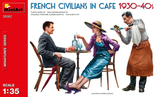 Miniart - FRENCH CIVILIANS IN CAFE 1930-40s KIT 1:35 - Cod. MIN38062